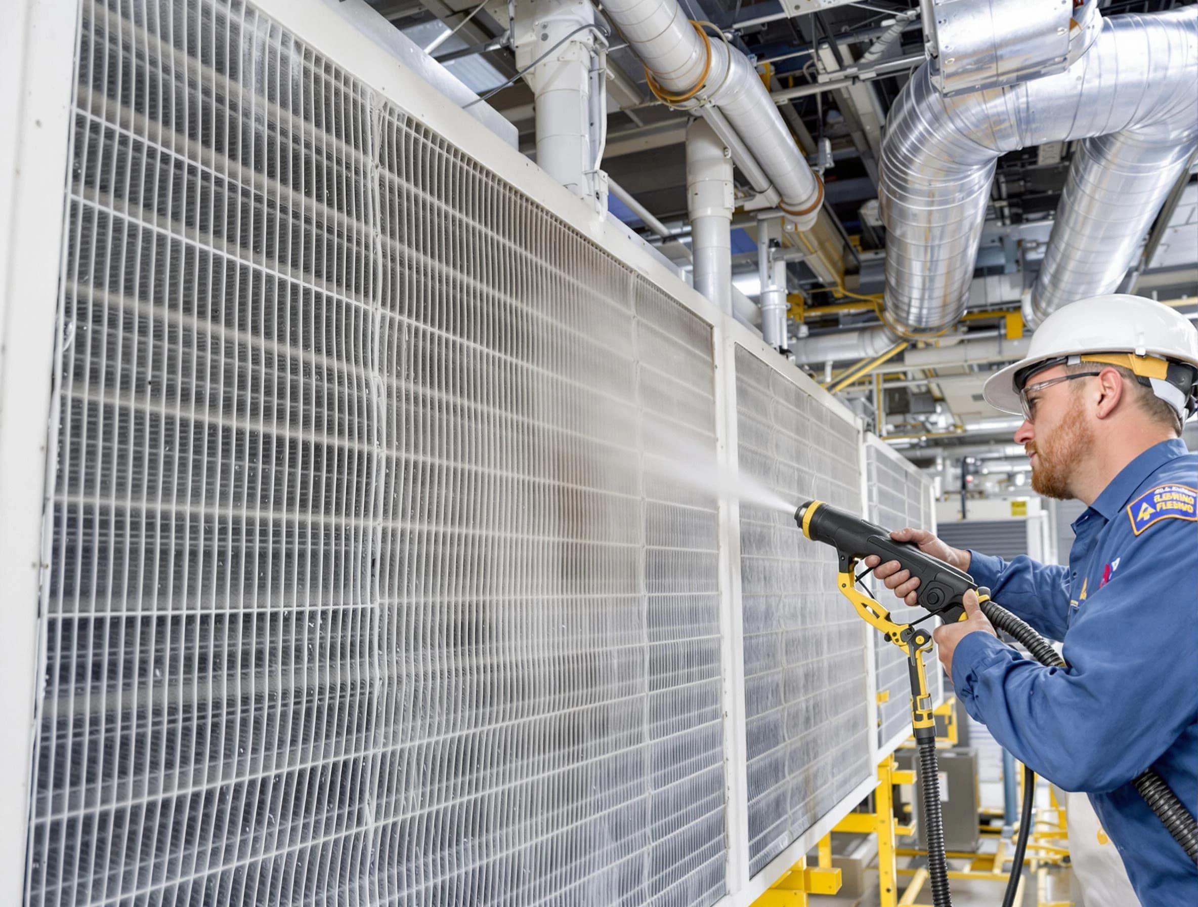 Professional commercial coil cleaning by Chattahoochee Hills Air Duct Cleaning in Chattahoochee Hills