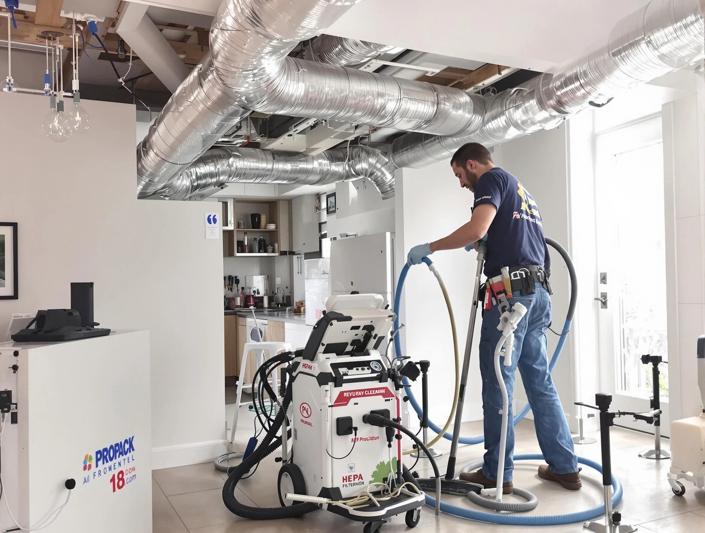 Chattahoochee Hills Air Duct Cleaning technician performing advanced pure duct cleaning with specialized equipment in Chattahoochee Hills
